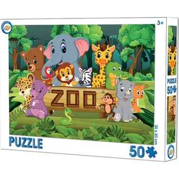 Puzzle pro děti ZOO - 50 dílků