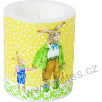 Svíčka IHR BUNNY FAMILY velká dekorativní svíčka zaječí rodinka