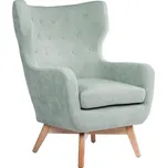 Mentolově zelené látkové křeslo Somcasa Lisboa