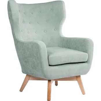 Křeslo Mentolově zelené látkové křeslo Somcasa Lisboa