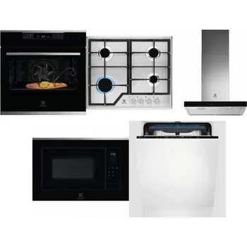 Set domácích spotřebičů ELECTROLUX KOBCS31X + ELECTROLUX KGS6426SX + ELECTROLUX LFT766X + ELECTROLUX LMS4253TMX + ELECTROLUX EES48200L