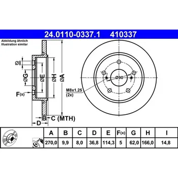 Brzdový kotouč Brzdový kotouč ATE 24.0110-0337.1