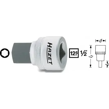 Dílna Hlavice s bitem HEX 1/2" S12 Hazet 985-12 - HA046782