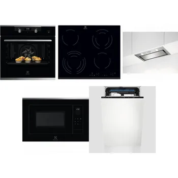 Set domácích spotřebičů ELECTROLUX KODEH70X + ELECTROLUX EHF6343FOK + ELECTROLUX LFG716X + ELECTROLUX LMS4253TMX + ELECTROLUX EEM23100L