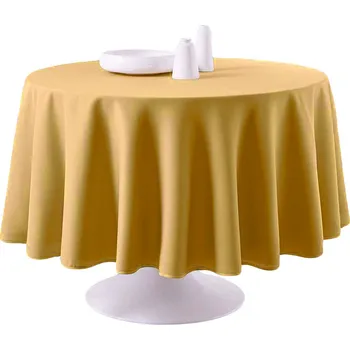 ubrus Today Kulatý ubrus OVA, žlutý, 180 cm