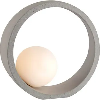 Lampička ACA Lighting stolní lampa 1XG9 šedý beton+bílá D24x10CM VENUS MK421T24G