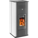 Haas+Sohn Rukov s.r.o. HAAS+SOHN HSP 6 peletová kamna 2,7-10kW, s výměníkem, antracit/bílá