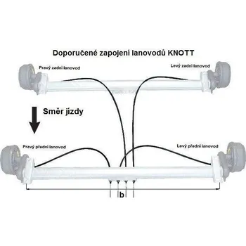 Autodíl Standardní brzdové lano k nápravám KNOTT 40030100/1