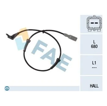 Přislušenství brzdového systému Snímač, počet otáček kol FAE 78036
