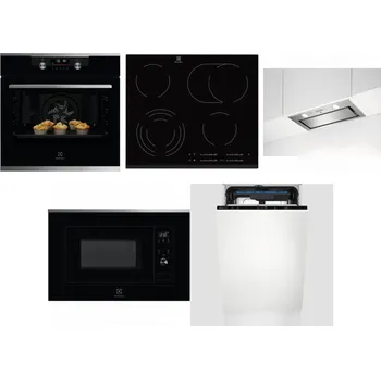 Set domácích spotřebičů ELECTROLUX KODDP77X + ELECTROLUX EHF6547FXK + ELECTROLUX LFG716X + ELECTROLUX LMS2203EMX + ELECTROLUX EEM23100L