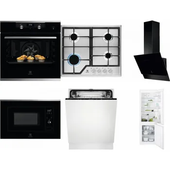 Set domácích spotřebičů ELECTROLUX KODEH70X + ELECTROLUX KGS6426SX + ELECTROLUX LFV616K + ELECTROLUX LMS2203EMX + ELECTROLUX EEA27200L + ELECTROLUX ENT6TF18S