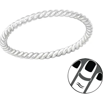 Prsten SYLVIENE Stříbrný kroucený MIDI prstýnek Stříbrná 3.5 mm