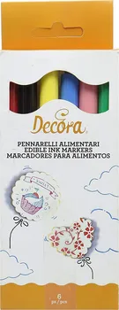 Jedlá dekorace na dort Decora Jedlé fixy barevné 6 ks