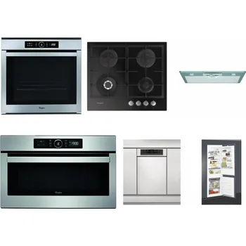 Set domácích spotřebičů WHIRLPOOL ABSOLUTE AKZM 8480 IX + WHIRLPOOL GOFL 629/NB + WHIRLPOOL AKR 650/1 IX + WHIRLPOOL ABSOLUTE AMW 730 IX + WHIRLPOOL WSBO 3O34 PF X + WHIRLPOOL ART 65031
