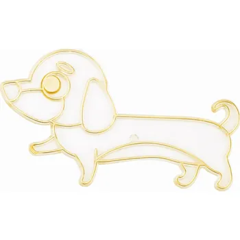 Anděl Přerov, s.ro. Závěsná sklíčka se zlatou konturou cca 8 cm Barva: jezevčík