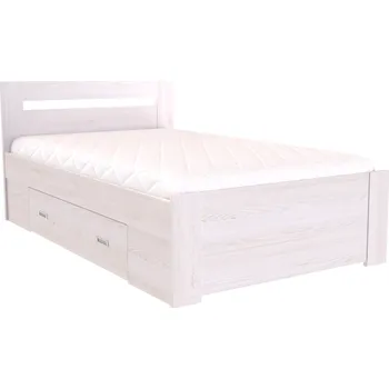 Postel Zvýšené francouzské lůžko FABIE Varianta: Šířka 120 cm, Dekor: Modřín latte, Úchytky: zapuštěné úchytky