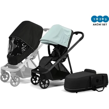 Kočárek Thule Shine Alaska Blue on Black 2023 + korba + ochrana proti slunci/dešti Thule