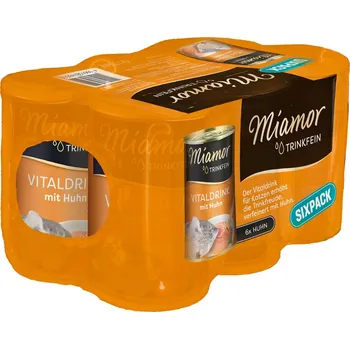 Krmivo pro kočku Miamor Trinkfein – Vitaldrink s kuřetem Balení 6 × 135 ml.