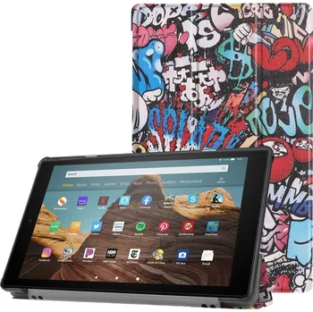 Pouzdro na tablet VSECHNONAMOBIL 54287 ART Zaklápěcí obal Amazon Kindle Fire HD 10 2019 / 2017 (9. generace / 7. generace) GRAFFITTI