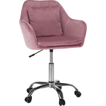 Tempo Kondela Kancelářské křeslo, růžová Velvet látka / chrom, KLIAN