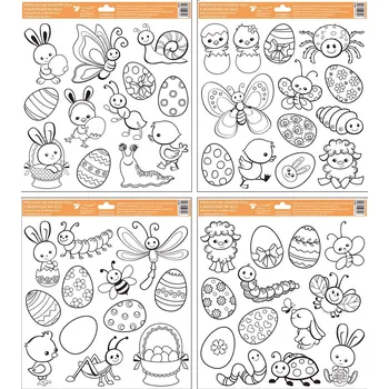 Velikonoční dekorace Anděl Přerov Předlohy na adhezní fólii 30 x 33,5 cm, Velikonoce