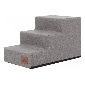 přepravka pro zvíře DOGGY Schody pro psa INARI šedé VELIKOST: M - výška 40 cm, 4 schody (d.60 cm, š.40 cm)