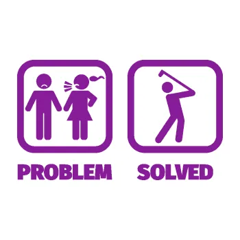 Polep vozidla SAMOLEPKA Problem? Solved 010 na golf (14 - fialová) NA AUTO, NÁLEPKA, FÓLIE, POLEP, TUNING, VLASTNÍ TEXT, TISK, AUTOSAMOLEPKY.cz, POLEPY, OBRÁZEK, LOGO, SAMOLEPKY