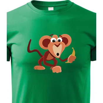 Chlapecké tričko Dětské triko Opice, Barva Zelená, Velikost 110 cm/4 roky, Canvas Dětské tričko Bezvatriko.cz 1719