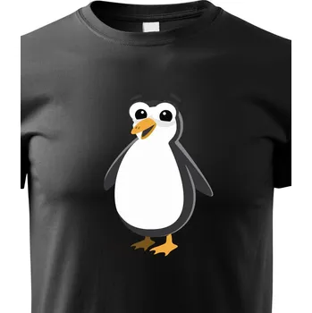 Chlapecké tričko Dětské triko Tučňák, Barva Černá, Velikost 158 cm/12 roků, Canvas Dětské tričko Bezvatriko.cz 1728