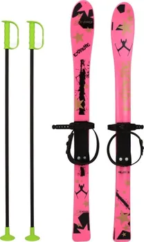 Sjezdové lyže Baby Mix Dětské lyže s vázáním a holemi 90 cm růžové