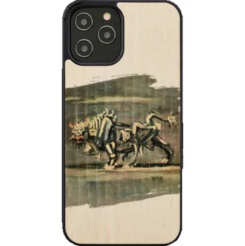 Pouzdro na mobilní telefon Pouzdro MAN&WOOD pro iPhone 12 Pro Max white bull