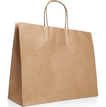 Nákupní taška KIRA. Taška z kraftového papíru (115 g/m²) - Přírodní