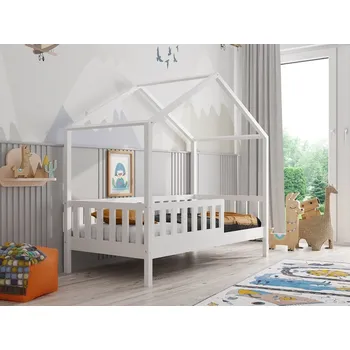 Dětská postýlka Domečková postel Emily 2 se snímatelnou zábranou - 90 x 180 cm