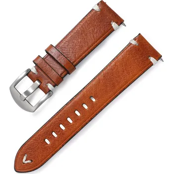 Řemínek na hodinky Amparo Miranda® Řemínek na hodinky PD328 světle hnědý, Šířka řemínku 22 mm