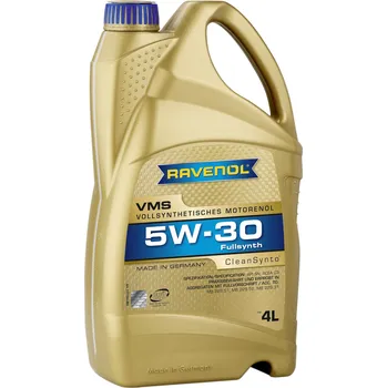 Motorový olej RAVENOL VMS 5W-30 CleanSynto® 4L (Syntetický motorový olej Ravenol VMS 5W-30)