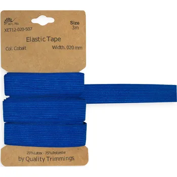 Textilní guma Pruženka tkaná 2 cm - balení 3 metry Barva: 507 - Cobalt