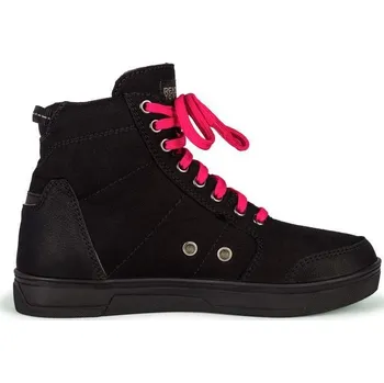 Moto obuv Ozone TOWN černé růžové kotníkové boty na motorku 38