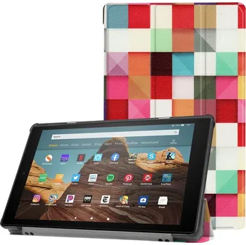 Pouzdro na tablet VSECHNONAMOBIL 54290 ART Zaklápěcí obal Amazon Kindle Fire HD 10 2019 / 2017 (9. generace / 7. generace) CUBE