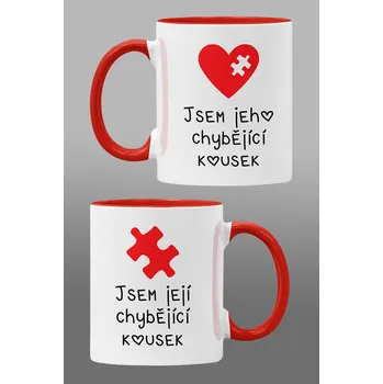 Hrnky pro zamilované Chybějíci kousek Barva: Červená