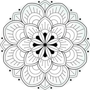 Talíř Easy Life, Itálie Easy Life - Porcelánový talířek Mandala v dárkové krabičce - 19 cm Barva: jako na obrázku, Velikost: 19x19