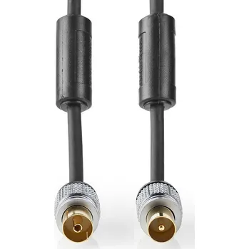 Anténní kabel Nedis CSGC40000AT100 anténní kabel 90 dB zástrčka Coax - zásuvka Coax, 10 m