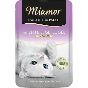 Krmivo pro kočku Miamor Ragout Royale v omáčce, kachna a drůbež 22 × 100 g