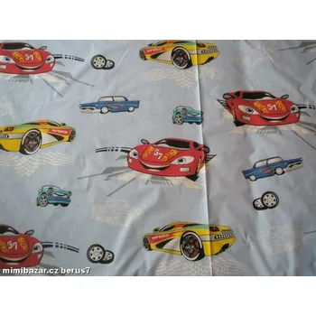LÁTKA CARS světle modrý