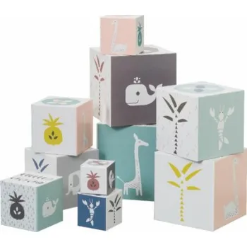 Dřevěná hračka Vzdělávací pyramida Tropic- hračka pro děti