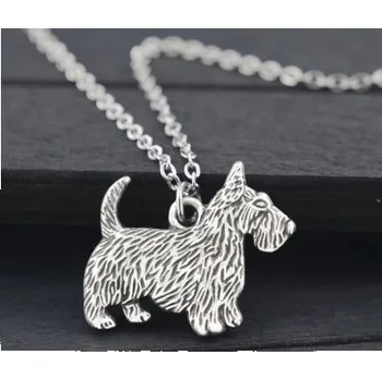 Náhrdelník SKOTSKÝ TERIÉR 1 - náhrdelník s přívěskem - stříbrný 1ks ŠP/FEI