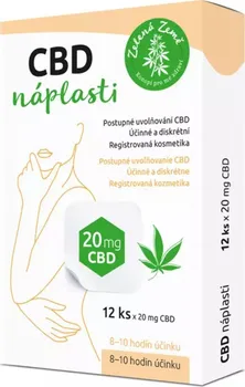 CBD Zelená Země CBD náplasti 20 mg 12 ks
