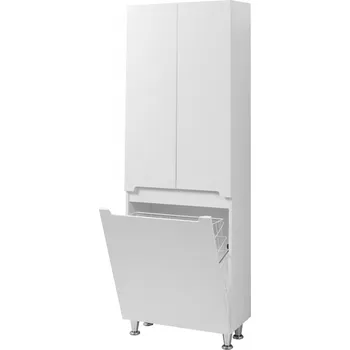 Koupelnový nábytek Lavedo Marco 60 vysoká skříňka do koupelny s košem bílá