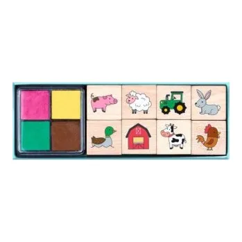 Dětské razítko Dětská razítka ze dřeva - Farmářská usedlost