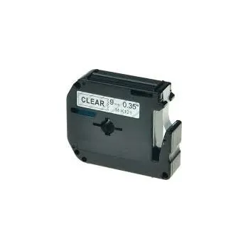 Pásek do tiskárny Kompatibilní páska Brother MK-121, 12mm x 8m, černý tisk / průhledný podklad