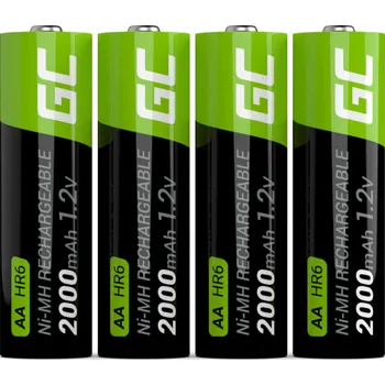 Článková baterie Green Cell dobíjecí AA / R6 2000mAh 4ks.